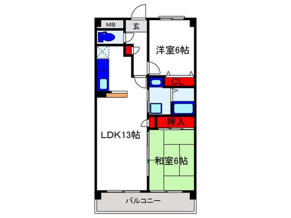 サンライズフレアの物件間取画像